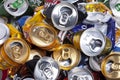 the crumpled beer cans on May 16, 2011 in Russia