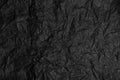 Crumpled black paper background. grunge texture Royalty Free Stock Photo