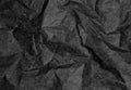 Crumpled Black Paper with Coarse Wrinkles and Fine Texture