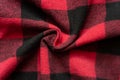 Crumpled Black and Red Fabric in a Cage Royalty Free Stock Photo