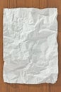 Crumpled blank paper