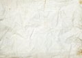 Crumpled blank white old lined paper background Royalty Free Stock Photo