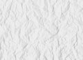 Crumpled blank white paper background