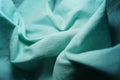 Crumpled blue fabric cotton macro vignetting canvas