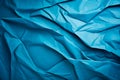 Crumpled Blue paper abstract shape background with space paper for text. Generative AI Royalty Free Stock Photo