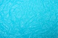 Crumpled blue plastic texture Royalty Free Stock Photo