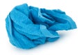 Crumpled blue towel