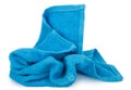 Crumpled blue towel
