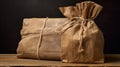crumpled brown paper bag background Royalty Free Stock Photo