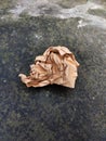 crumpled brown paper ball Royalty Free Stock Photo