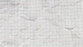 Crumpled Checkered Paper with Dotted Lines on White Background for Art Royalty Free Stock Photo