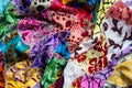 Crumpled collage various fabric Royalty Free Stock Photo