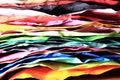 Crumpled color papers background