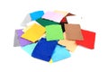 Crumpled color papers