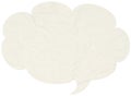 Crumpled comic speech bubble