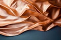 Crumpled Copper paper abstract shape background with space paper for text. Generative AI