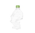 Crumpled disposable plastic bottle isolated on white