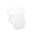 Crumpled disposable plastic cup isolated on white