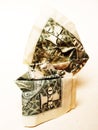 Crumpled dollar bill Royalty Free Stock Photo