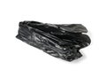 Garbage Bag Roll Isolated. Trash Package, New Rolled Plastic Bin Bags, Black Polyethylene Waste Container