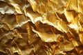 crumpled gold foil abstract background