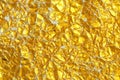 crumpled gold foil paper Royalty Free Stock Photo