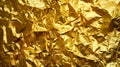 Crumpled Gold Foil Texture. Generative ai