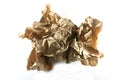 Crumpled gold paper Royalty Free Stock Photo