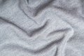 Crumpled Gray Fabric With Pattern Background.