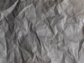 Crumpled gray paper. Paper texture. copy spase, top view