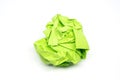 Crumpled green paper ball Royalty Free Stock Photo