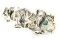 Crumpled hundred-dollar banknotes Royalty Free Stock Photo