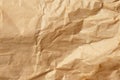 Crumpled kraft paper or cardboard texture for background Royalty Free Stock Photo