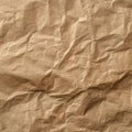 Crumpled kraft paper showing rugged texture and folds Royalty Free Stock Photo