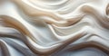 Crumpled light background, white fabric with bends and creases - AI generated image Royalty Free Stock Photo