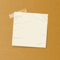 Crumpled note on brownpaper Royalty Free Stock Photo