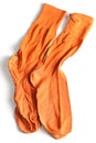 Crumpled orange socks