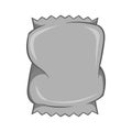 Crumpled packaging icon, black monochrome style