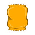 Crumpled packaging icon, cartoon style