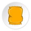 Crumpled packaging icon, cartoon style