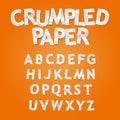 Crumpled Paper Alphabet