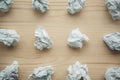 Crumpled paper as brainstorming, creativity concept with place for text Royalty Free Stock Photo