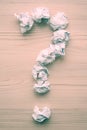 Crumpled paper as brainstorming, creativity concept with place for text Royalty Free Stock Photo