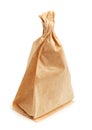 Crumpled paper bag with grease spots Royalty Free Stock Photo