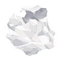 Crumpled paper ball icon. Realistic garbage, bad idea symbol, crushed piece of paper. Throw rumple grunge sheet. Mistake Royalty Free Stock Photo