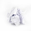 Crumpled Paper ball isolated on white background Royalty Free Stock Photo