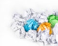 Crumpled Paper ball isolated on white background Royalty Free Stock Photo