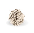 Crumpled Paper Ball Isolated on White background Royalty Free Stock Photo