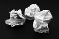 Crumpled paper balls