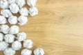 Crumpled paper balls on desk Royalty Free Stock Photo